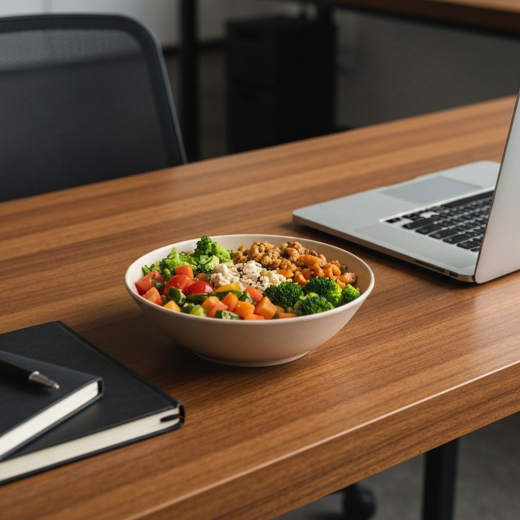 Šareni ručak sa bolovima od različitih voća i bjelokovina na radnom stolu